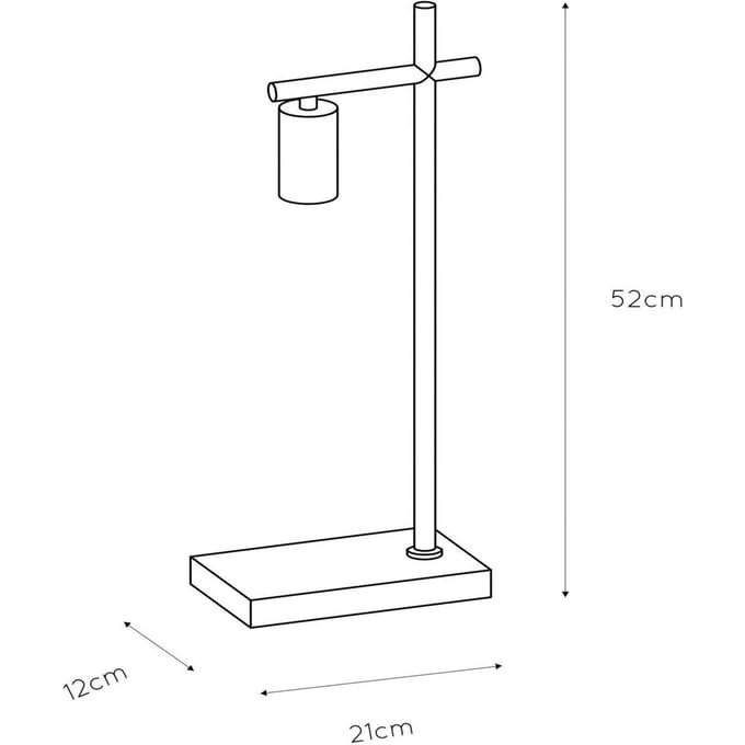 Lucide LEANNE - Tafellamp - 1xE27 - Zwart