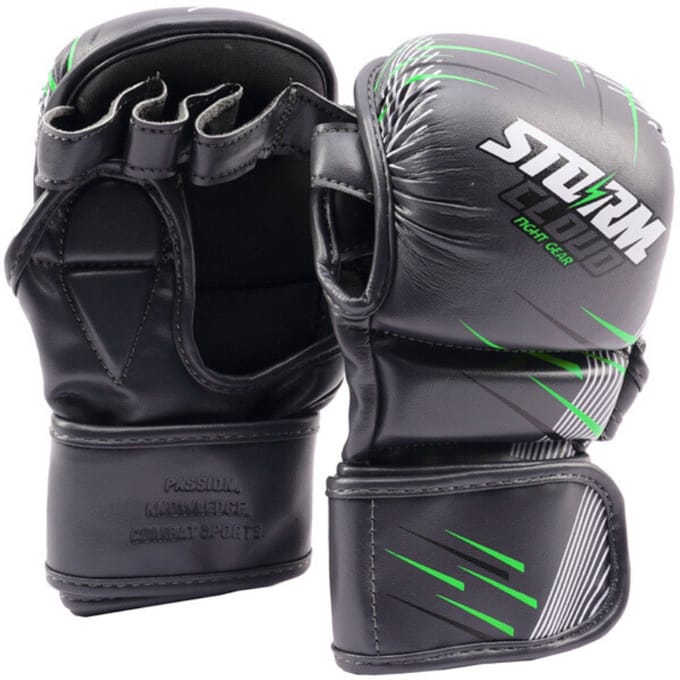 StormCloud StarFall - MMA Sparring Handschoenen - Grafiet-Limoen - 7oz - XL
