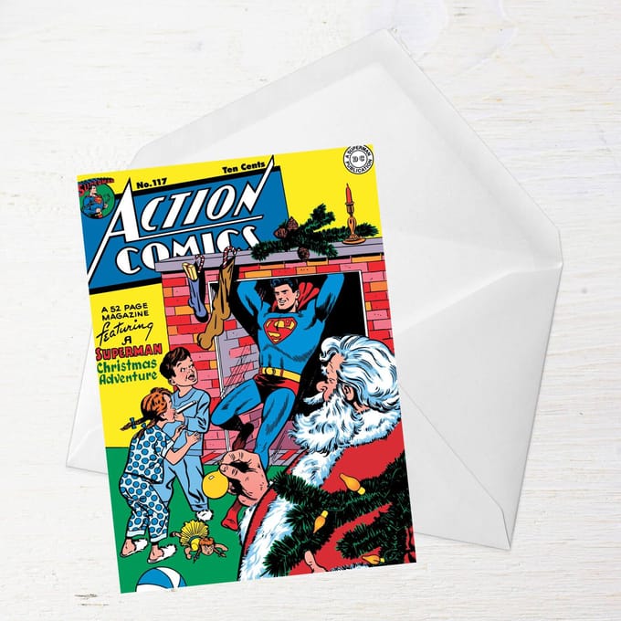 Superman Christmas Greetings Card - Large Card
