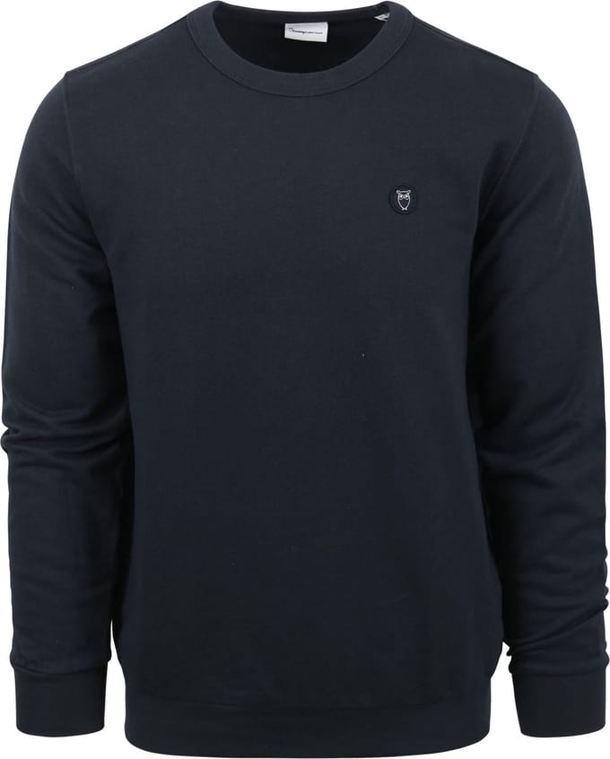 KnowledgeCotton Apparel Elm Trui Donkerblauw - Maat M - Heren - Pullovers