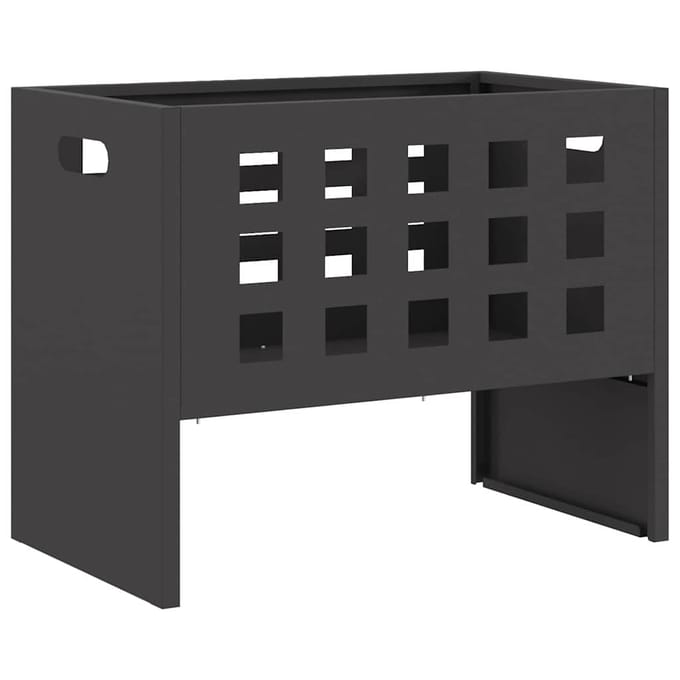vidaXL - Vuurkom - Zwart - 50 - x - 30 - x - 40 - cm - Staal
