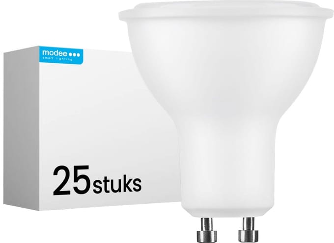 Modee GU10 LED Spot 5W - 400lm - 2700K - Extra Warm Wit - LED Spot Lamp - Vervangt 35W Gloeilamp - 25 stuks