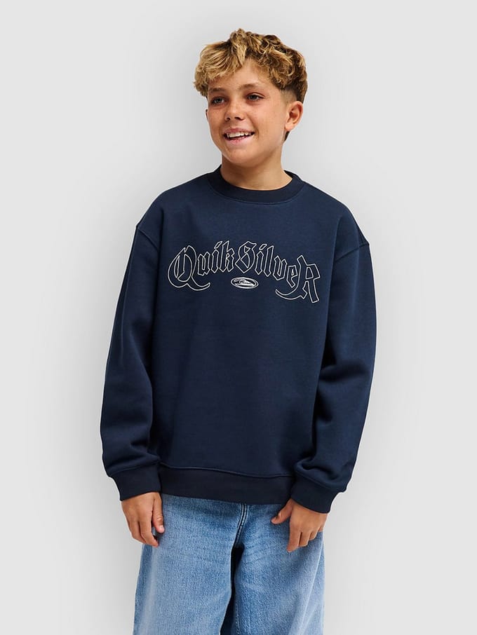 Quiksilver Graphic Crew Ov Sweatshirt Blauw 14 Years Jongen