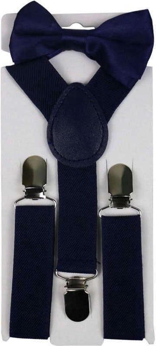 Set kinderbretel en vlinderstrik (1 t/m 5 jaar) Navy - Bretels jongen