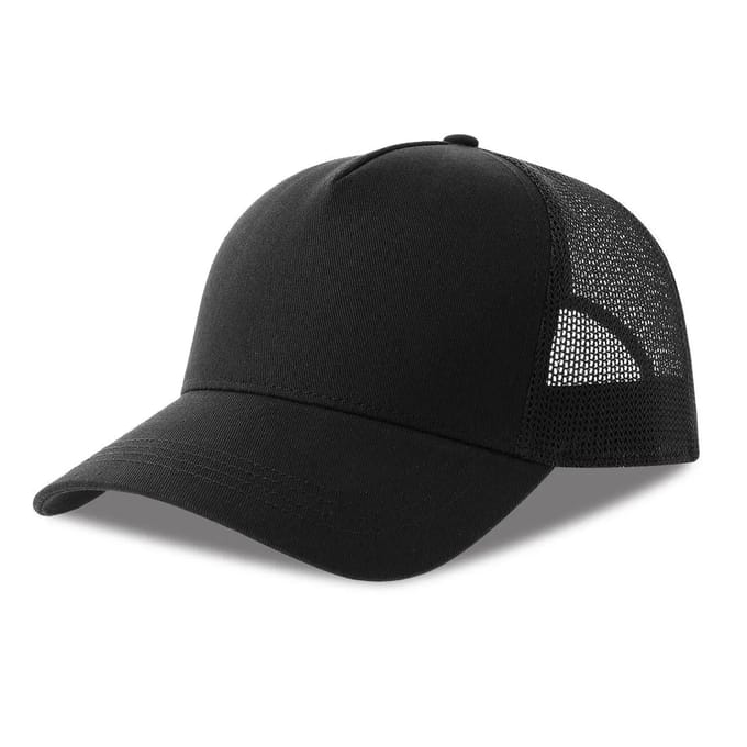 Atlantis Headwear Rapper Cotton-S Cap AT535 - Black/Black - One size