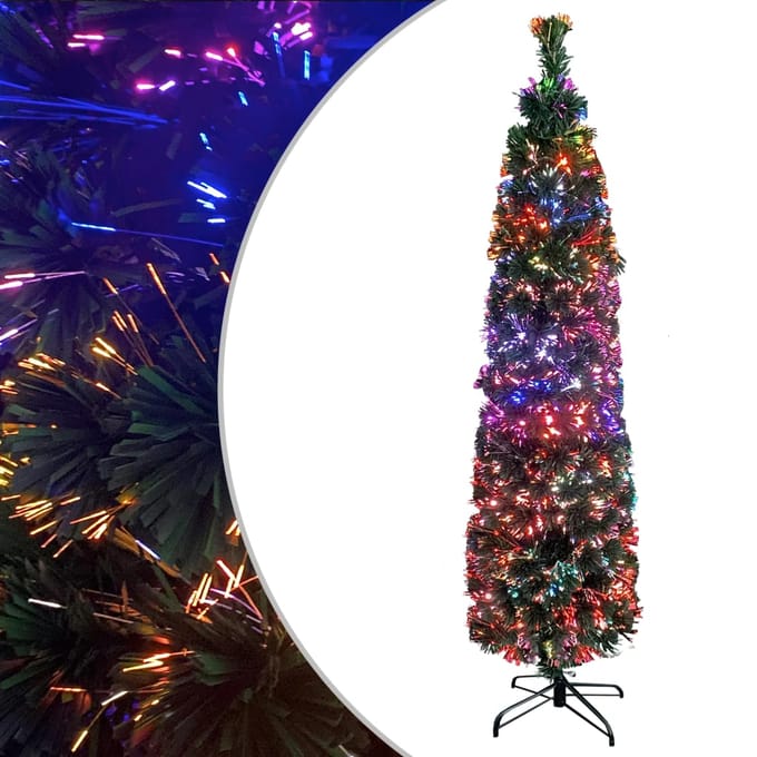 vidaXL - Kunstkerstboom - met - standaard - smal - 120 - cm - glasvezel