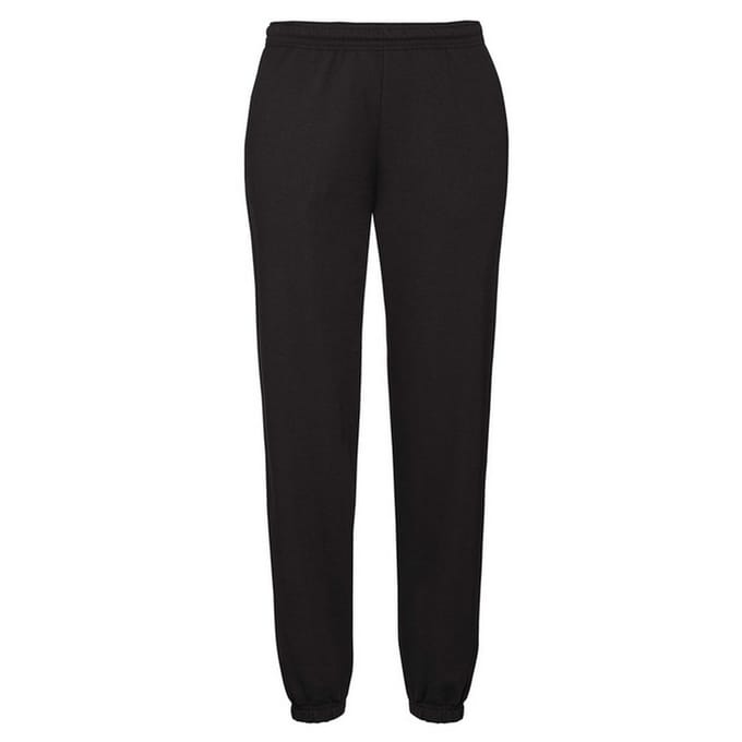 Fruit of the Loom Heren Klassiek Elastisch Manchet Joggingbroek (Zwart)