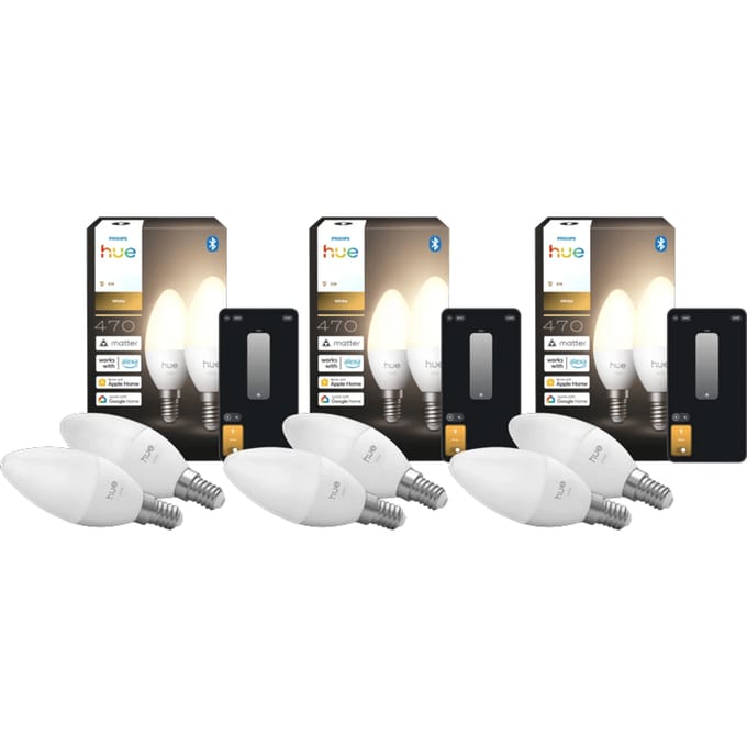 Philips Hue Kaarslamp White E14 6-Pack
