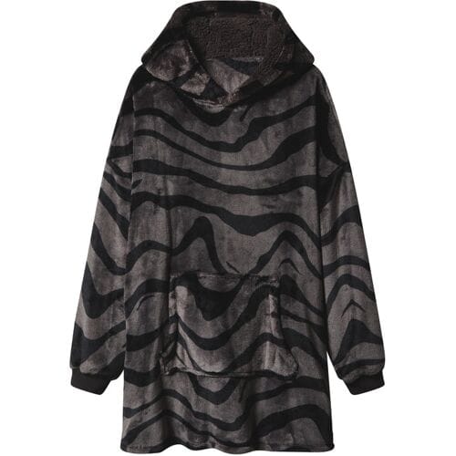 Lidl Oversized hoodie (Grijs/zwart, S/M)