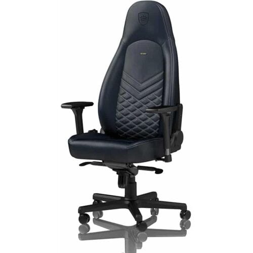 Noblechairs Icon Real leather gamestoel blauw/grijs