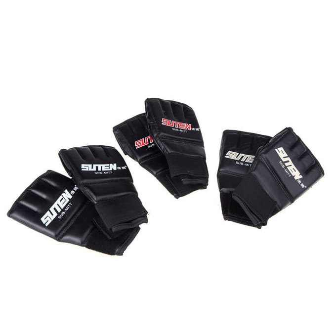 Mannen Muay Thai Training Bokszak Handschoenen Sparring Bokshandschoenen rood
