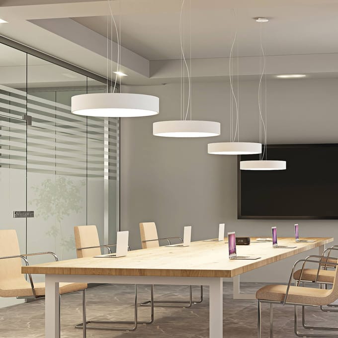 Arcchio LED hanglamp Noabelle, Ø 60 cm, wit, metaal