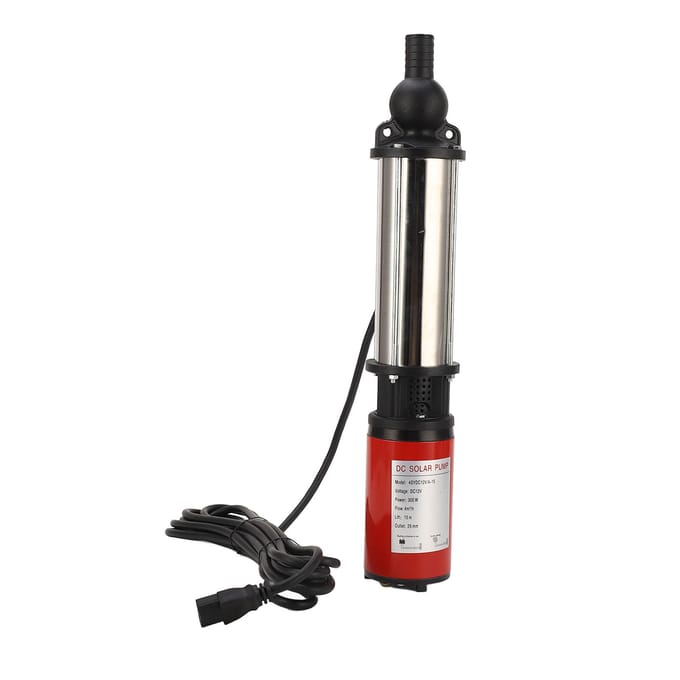 Zonne-waterpomp 15m opvoerhoogte Dompelpomp 4m3h DC 12V 300W voor irrigatie