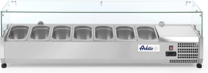 Arktic - Opzetkoelvitrine - GN 1/4 - 7x GN 1/4 - 230V - 1505x335x460mm