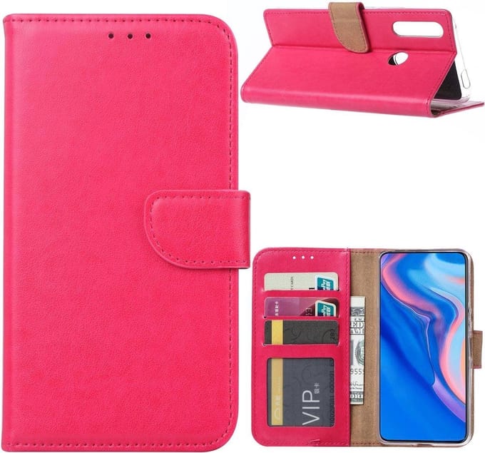 Bookcase Geschikt voor: Huawei P Smart Z - Roze - portemonnee hoesje