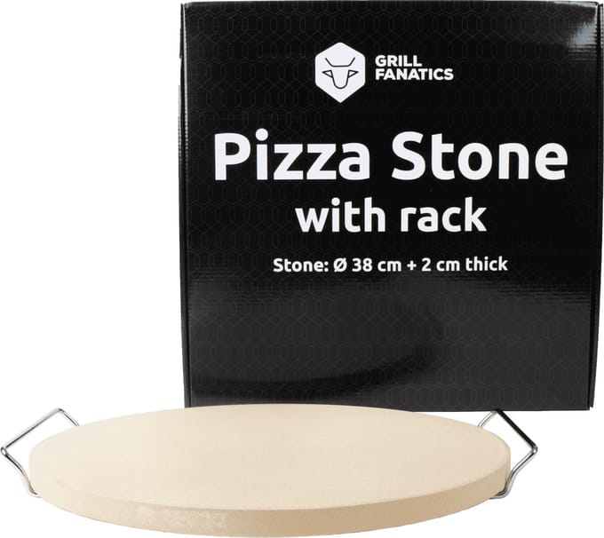 Grill Fanatics Pizzasteen met houder ø 38 cm