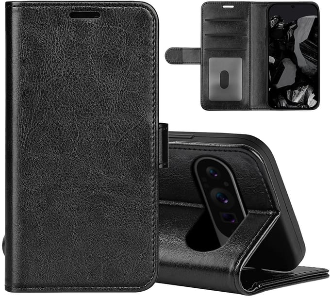 MobyDefend Hoesje - Geschikt voor Google Pixel 9 Pro XL - Wallet Book Case (Sluiting Achterkant) - Zwart