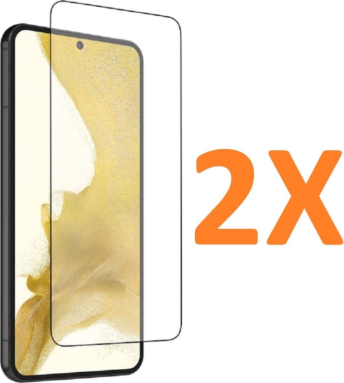 Screenprotector Glas - Tempered Glass Screen Protector Geschikt voor: Samsung Galaxy S23 - 2x