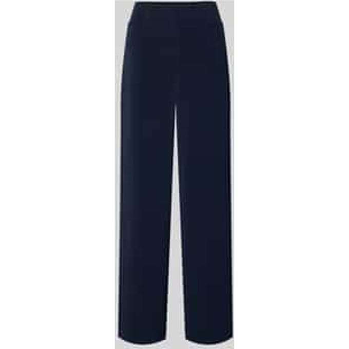 Stoffen broek met achterzakken met strook en elastische band