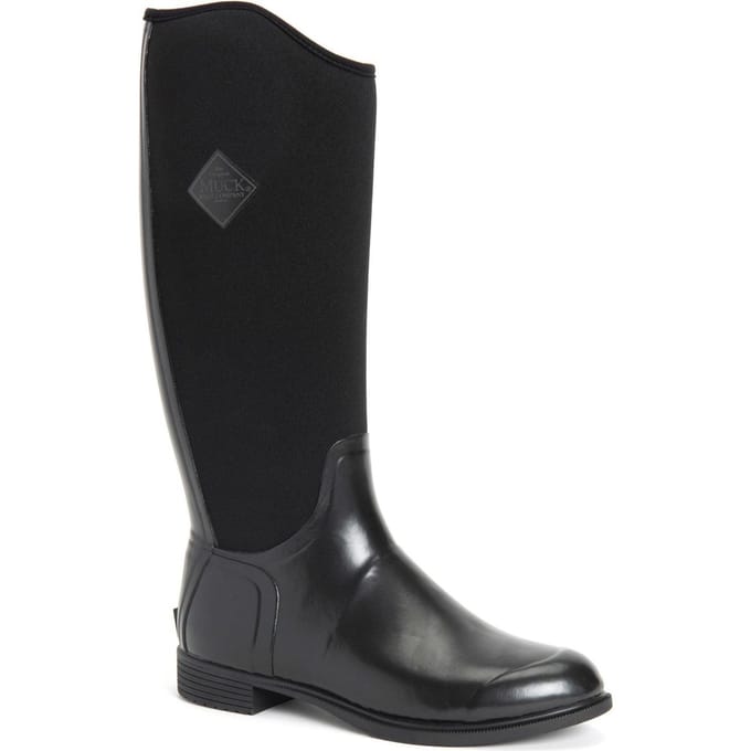 Muck Boots Derby Tall Rubberen Zwarte Regenlaarzen