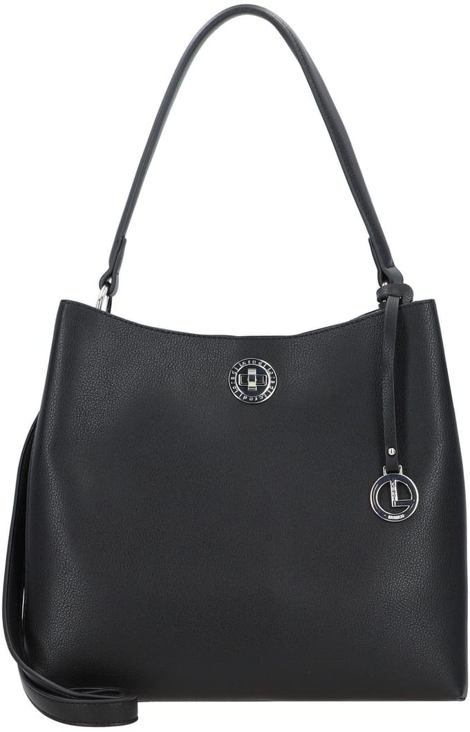 L.CREDI Schoudertas Filippa Hobo Black Zwart