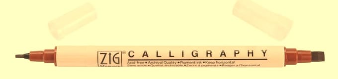 Zig Calligraphy Dual Tip 2mm & 5mm - Spice