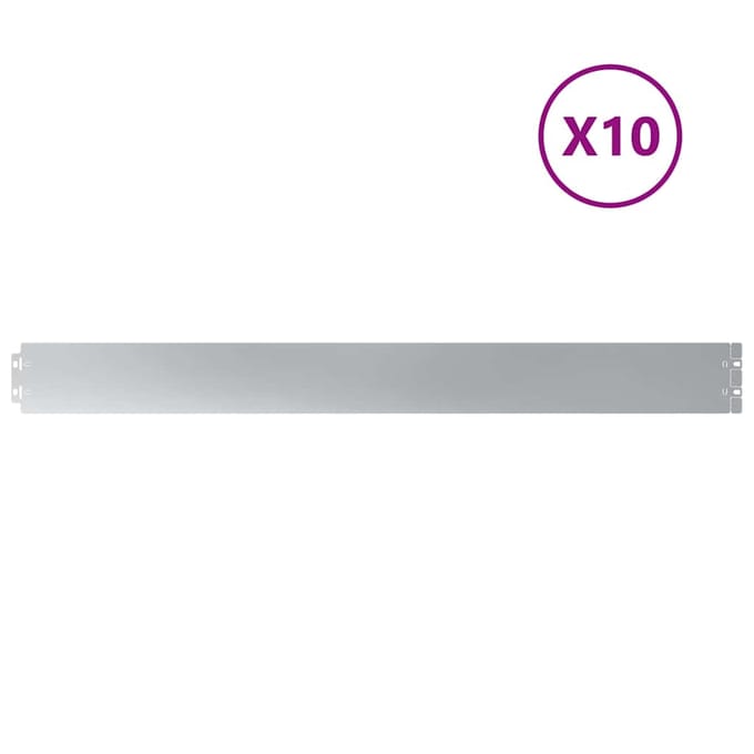 vidaXL - Gazonranden - 10 - st - 10x103 - cm - gegalvaniseerd - staal