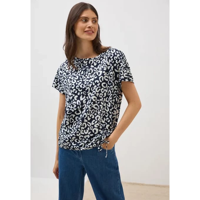 Shirt met print en rimpels