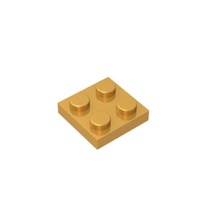 10 STUKS 3022 2x2 Basis Bouwsteen Moc Losse Onderdelen Compatibel met Brick DIY Kinder Speelgoed Assemblage Cadeau Opslag 10pcs goud