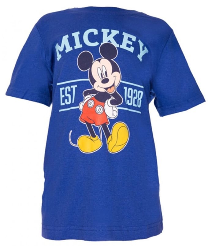 Mickey Mouse kinder t-shirt, blauw, maat 122/128