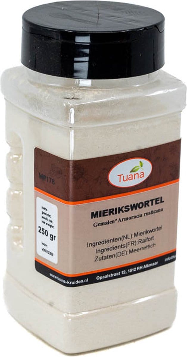 Tuana Kruiden - Mierikswortel Gemalen - Strooibus 150 Gram - Tuanashop - MP-M-0009