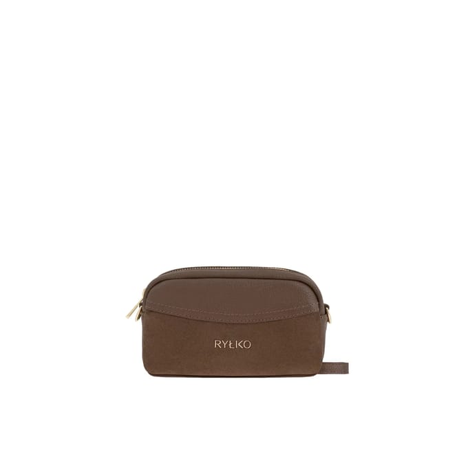 Klein leren en suède handtas voor dames Ryłko