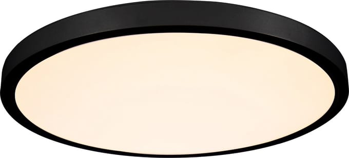 Ronde plafondlamp zwart LED 30W 2700K