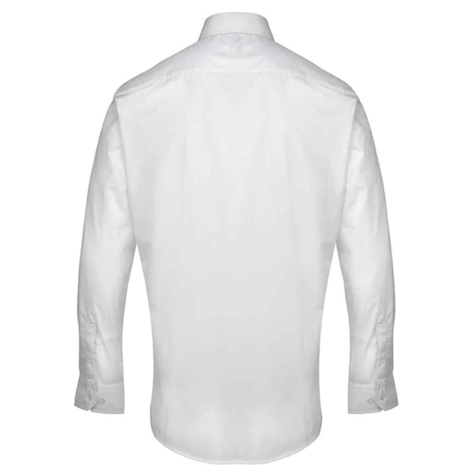 Premier Heren Supreme Poplin Formeel Overhemd (Wit)