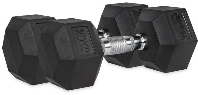 VirtuFit Hexa Dumbbell Pro Set - 2 x 20 kg - Hexagon Dumbbell - Krachttraining - Set van 2