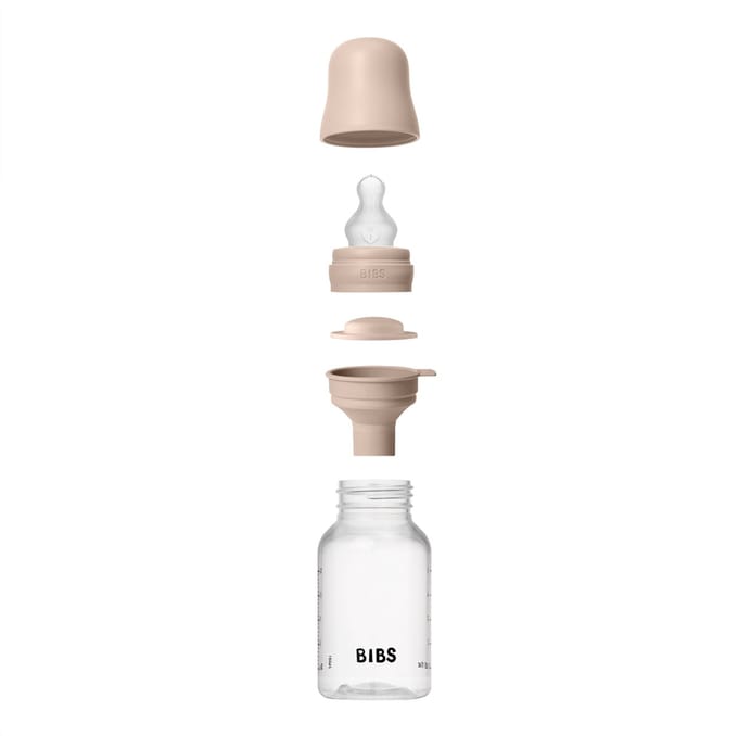 Bibs babyfles met siliconen speen - slow flow 150ml Powder Pink dames