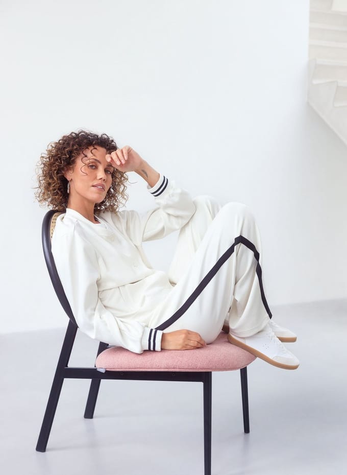 YEST Ilma Bottoms - Antique White/Black - maat 40
