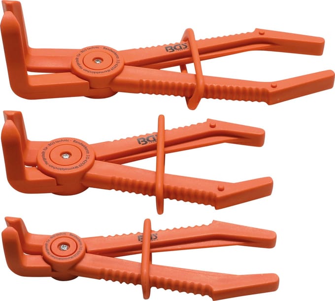 BGS Slang afklemtangenset 90° gebogen 155-220 mm 3 delig