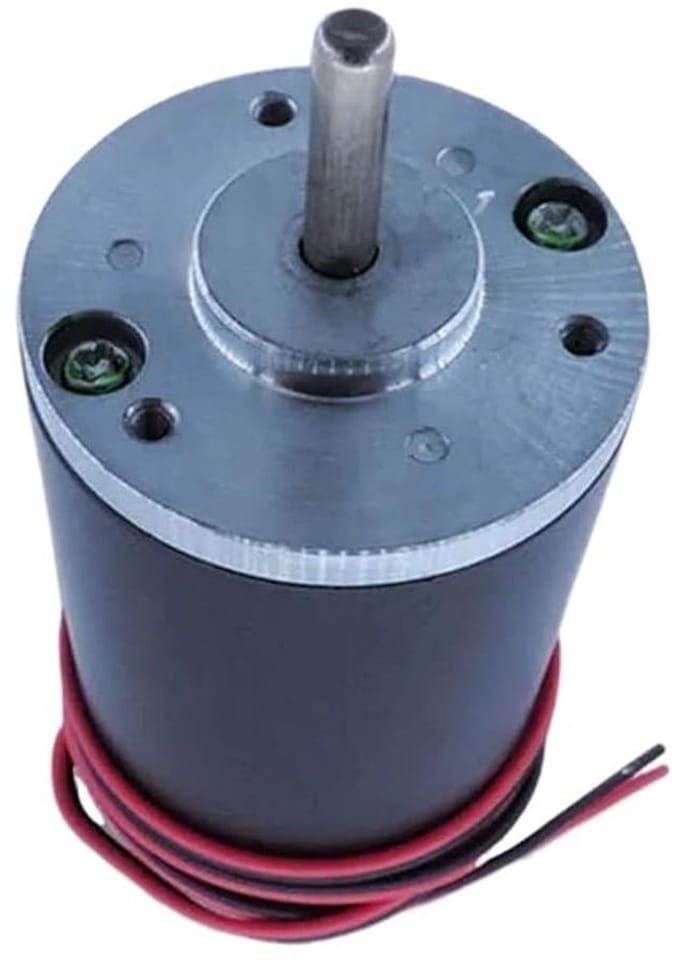 Elektrische Motor - DC Motor - Robotica Projecten - Hoog Koppel - 45mm Diameter - Zilver
