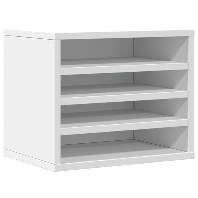 vidaXL - Bureau - organiser - 36x26x29,5 - cm - bewerkt - hout - wit