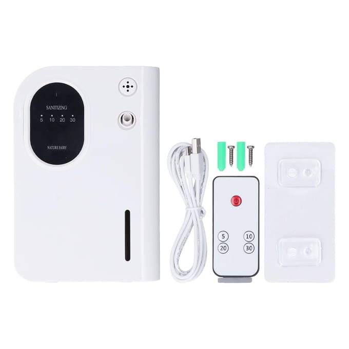Diffuseur d'aromathérapie silencieux 100 m³ 160 ml avec télécommande et chargeur USB white
