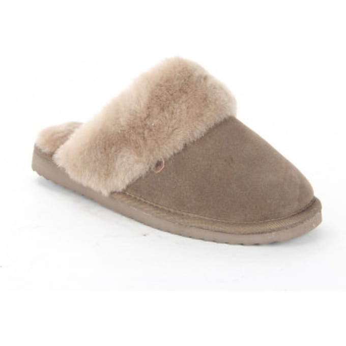 Warmbat Flurry moss dames pantoffel (open hiel)