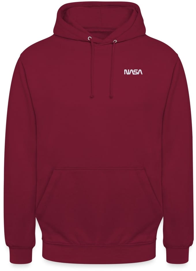 NASA Logo Klein Wit Borduurwerk Hoodie Unisex