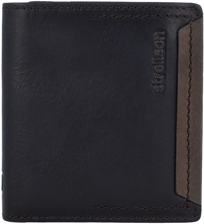 strellson Leren Portemonnee Camden BillFold Q7 Dark Brown Bruine