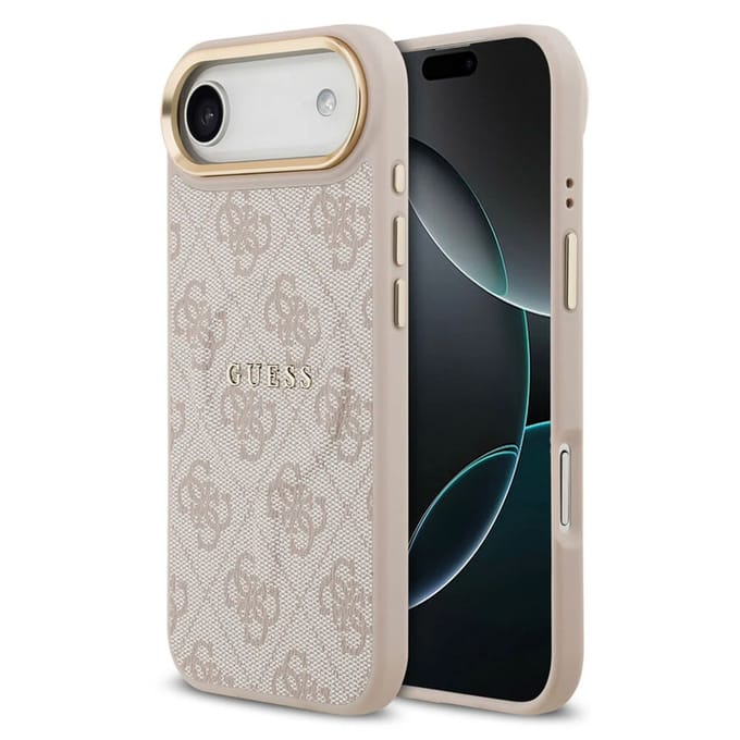 Guess Back Cover - iPhone 17 Air - Roze - Luxe PU Leer - Schokabsorberend Design