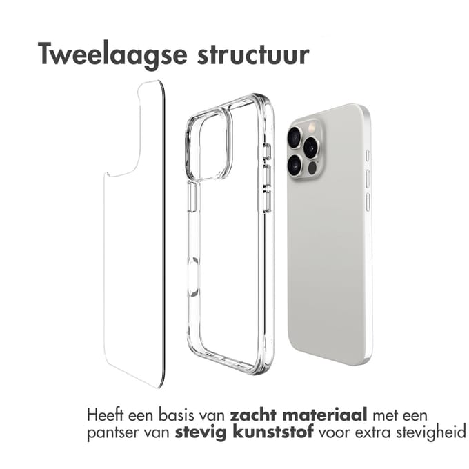 imoshion Hoesje - Geschikt voor Apple iPhone 16 Pro - Case - Transparant