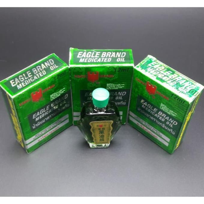 Lot de 3 Flacons Huiles Aromatiques Eagle Brand - Parfum Chlorophylle & Menthe - 3 x 12ml