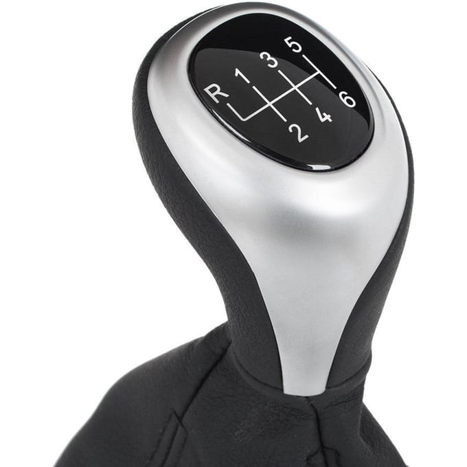 MODECAR - Versnellingspookknop - Zwart/Zilver - 6 Snelheden - Inclusief Mouw