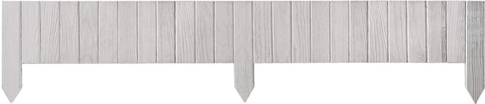 KADAX Houten schutting rolborder L110 H15cm wit