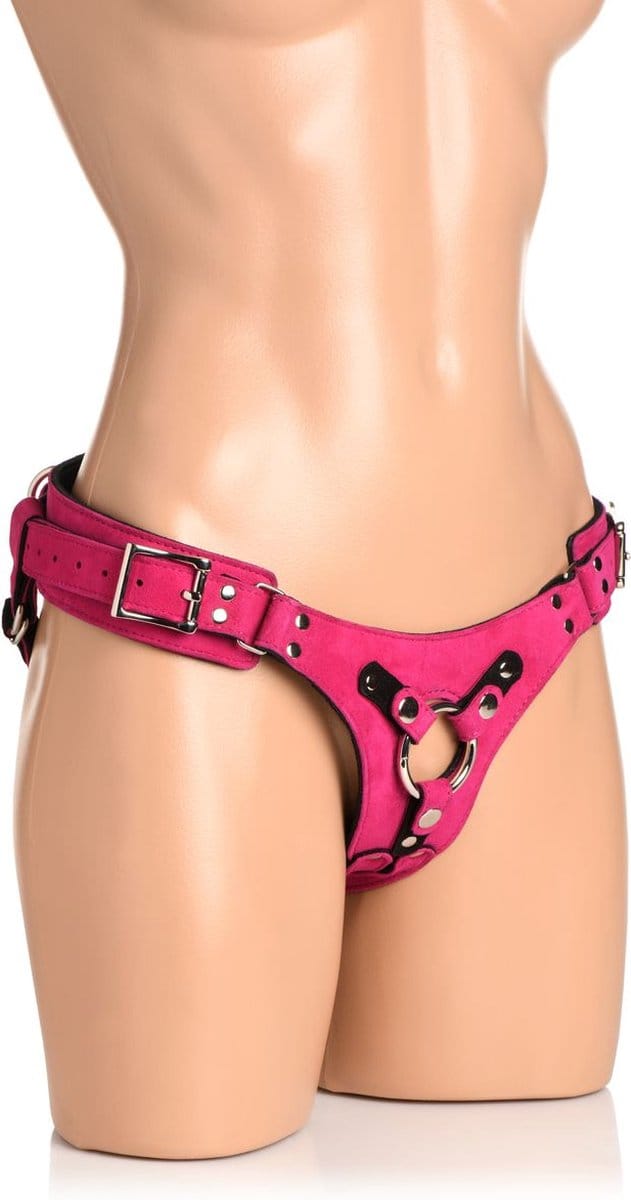 Korset Deluxe Leren Strap On - Roze